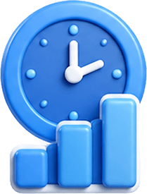 Real-time data clock illustration