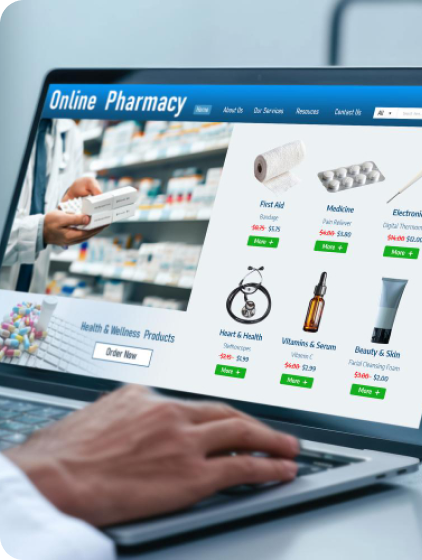 Clinician holding a tablet displaying health data